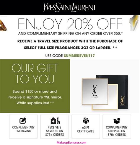 ysl first order promo code|YSL beauty discount.